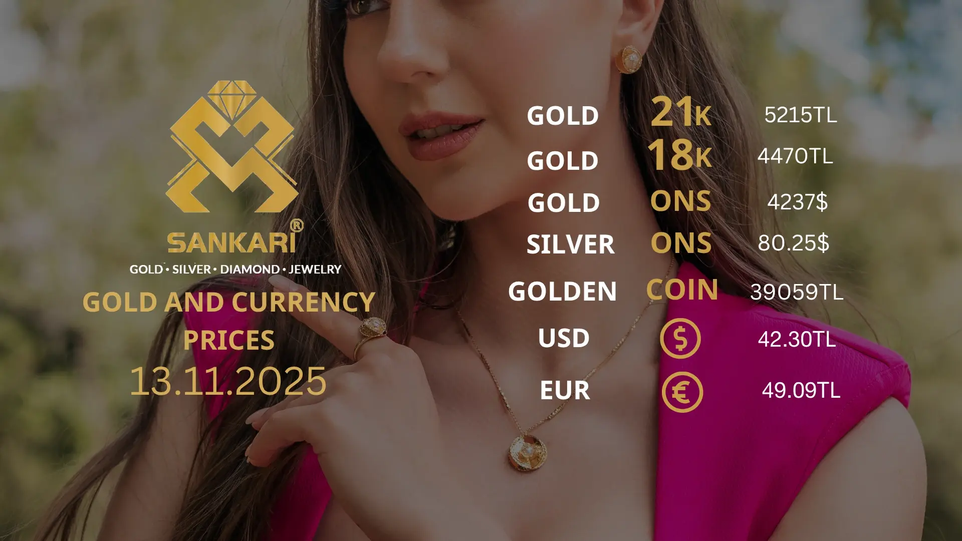 Gold Price Today in Turkey, Thirsday 13 November 2025 – Latest Gold & Currency Updates