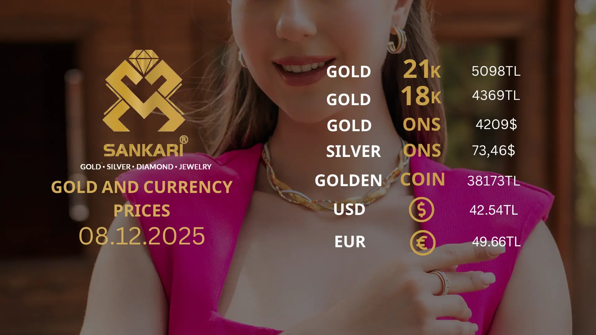 Gold Price Today in Turkey, Monday 08 December 2025 – Latest Gold & Currency Updates