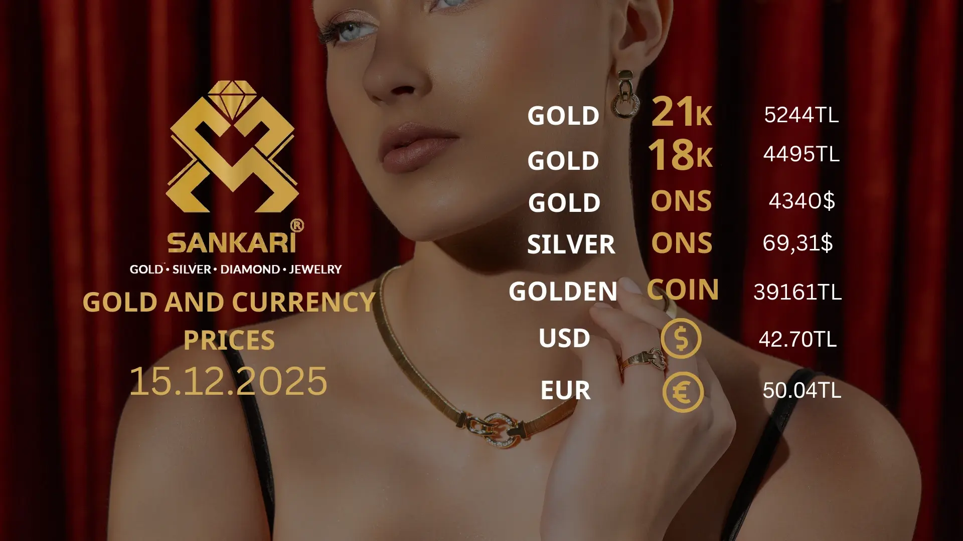 Gold Price Today in Turkey, Monday 15 December 2025 – Latest Gold & Currency Updates