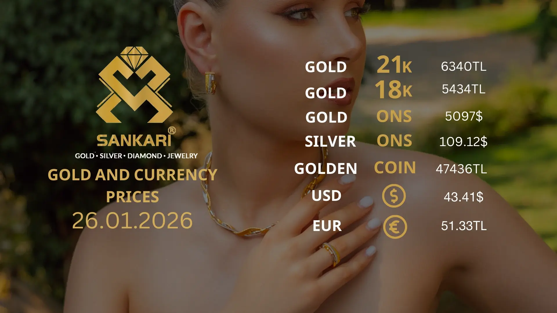 Gold Price Today in Turkey, Monday 26 January 2026 – Latest Gold & Currency Updates