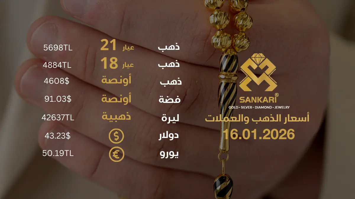 سعر الذهب اليوم في تركيا بتاريخ 2026-01-16 تحديثات دقيقة حول أسعار الذهب