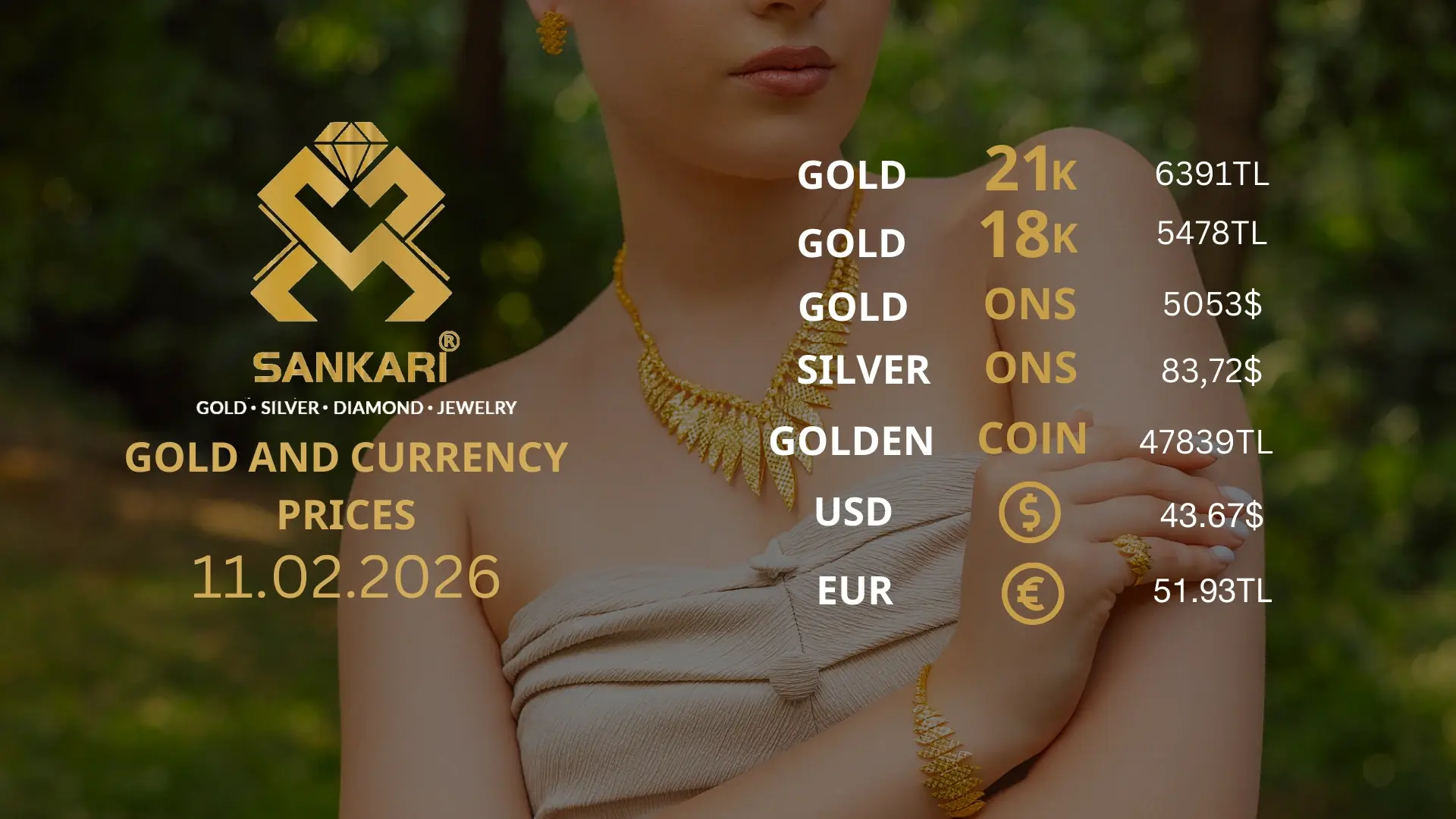 Gold Price Today in Turkey,Wednesday 11 February 2026 – Latest Gold & Currency Updates