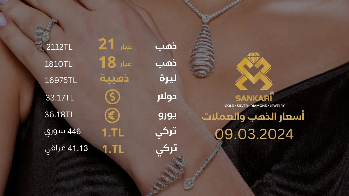 سعر الليرة الذهب في تركيا السبت 09-03-2024 - سعر الذهب اليوم