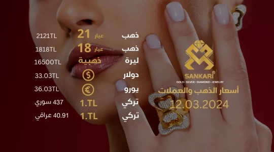 سعر الليرة الذهب في تركيا الثلاثاء 12-03-2024 - سعر الذهب اليوم