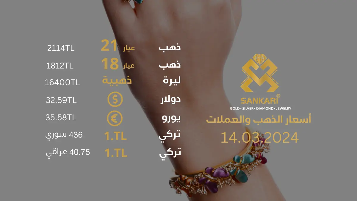 سعر الذهب في تركيا الخميس 14-03-2024 - سعر الذهب اليوم