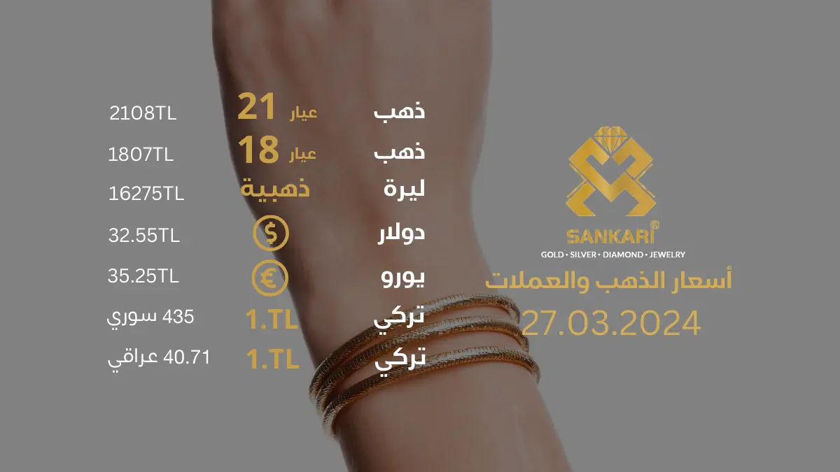 سعر غرام الذهب اليوم الاربعاء 27-03-2024