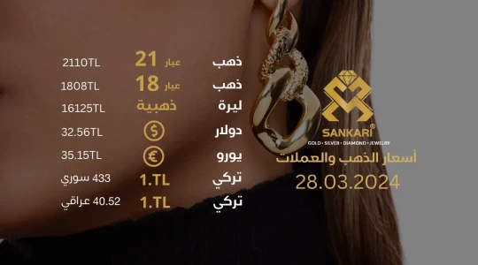 سعر غرام الذهب اليوم الخميس 28-03-2024