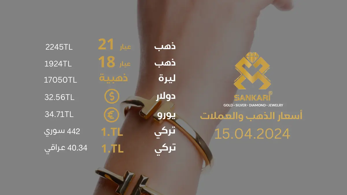 سعر غرام الذهب اليوم الاثنين 15-04-2024