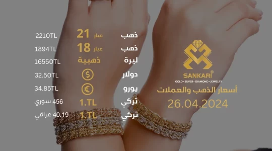 سعر غرام الذهب اليوم الجمعة 26-04-2024