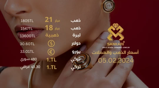 سعر غرام الذهب في تركيا 05-02-2024 - سعر الليرة التركية امام الدولار اليوم