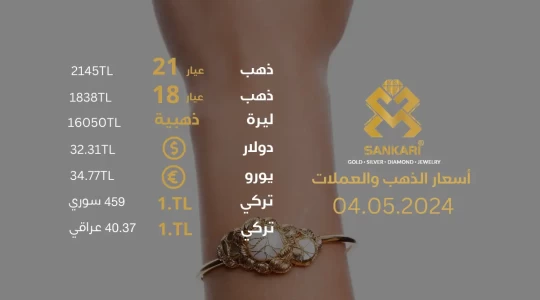 سعر غرام الذهب اليوم السبت 04-05-2024