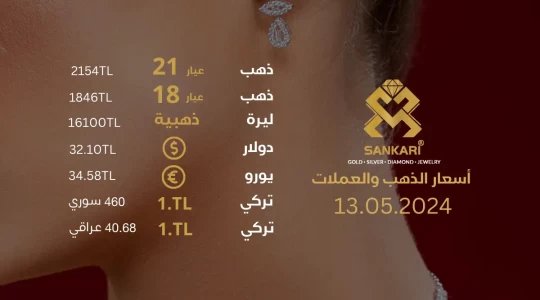 سعر الذهب اليوم الاثنين 13-05-2024