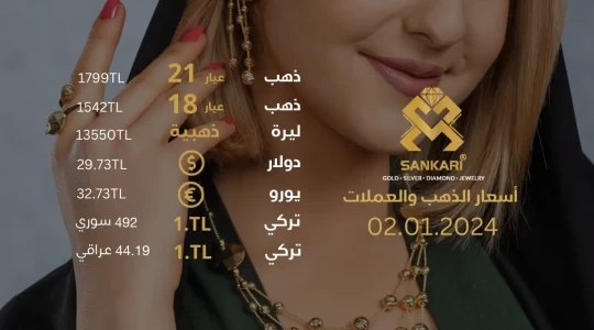 سعر غرام الذهب يوم الثلاثاء 02-01-2024 - سعر ليرة الذهب اليوم