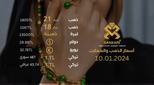 سعر غرام الذهب يوم الاربعاء 10-01-2024 - سعر الليرة التركية امام الدولار اليوم