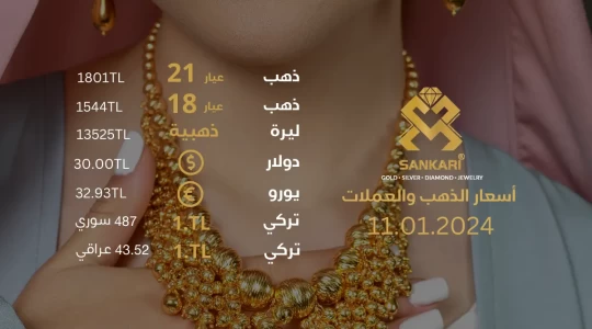 سعر غرام الذهب يوم الخميس 11-01-2024 - سعر الليرة التركية امام الدولار اليوم