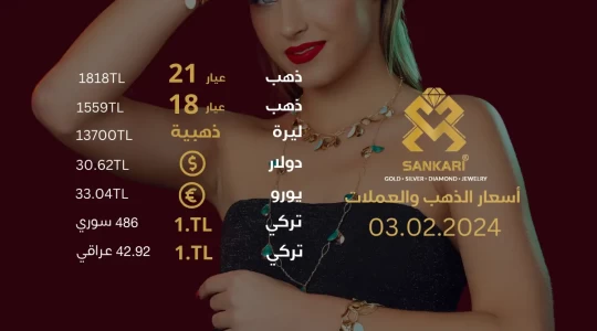 سعر غرام الذهب في تركيا 03-02-2024 - سعر الليرة التركية امام الدولار اليوم