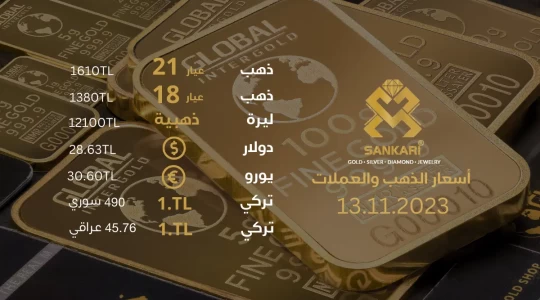 سعر غرام الذهب يوم الاثنين 13-11-2024 - سعر الليرة الذهب