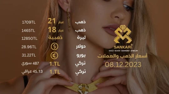 سعر غرام الذهب يوم الجمعة 08-12-2024