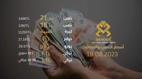 سعر غرام الذهب اليوم السبت 19-08-2024 - سعر الليرة اليوم