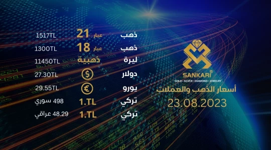 سعر غرام الذهب اليوم الاربعاء 23-08-2024 - سعر الليرة اليوم