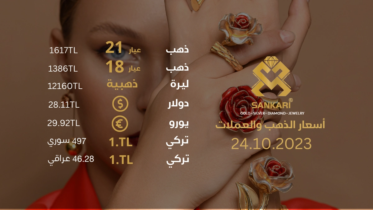 سعر غرام الذهب يوم الثلاثاء 24-10-2025 - سعر الليرة الذهب